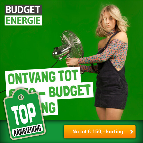 Nu bij Budget Energie tijdelijk tot wel € 150, korting