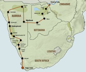 Comfortabele lodgesafari van Kaapstad naar Victoria Falls 23 dagen