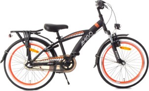 AMIGO Roady 20 Inch 27,5 cm Jongens 3V Terugtraprem Zwart|Oranje