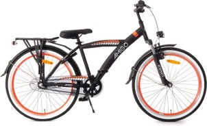 AMIGO Roady 24 Inch 38,5 cm Jongens Terugtraprem Zwart|Oranje