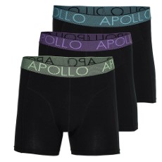 Apollo Boxershorts Heren Multi Black 3 pack XXL