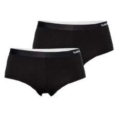 Apollo Hipsters Dames Bamboo Basic Zwart 2 pack XL