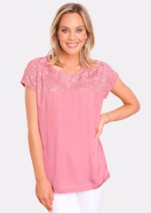 Blouseshirt met motief voor Rose | Size 22