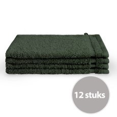 Byrklund Washand 16x21 cm 500gram Donker Groen 12 stuks