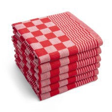 Byrklund Theedoek Clean en Tidy Rood 6 stuks