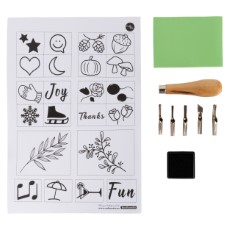 Crafts en Co Stamp Carving Kit voor Zelf Stempels Maken