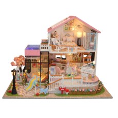 Crafts en Co Modelbouwpakket Miniatuur Poppenhuis Mini Villa