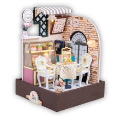 Crafts en Co Modelbouwpakket Miniatuur Poppenhuis Winkeltje sweet Cake Station