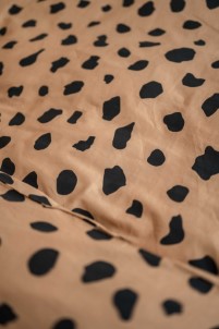 Dindi Home Dekbedovertrek Spotty Spots Cognac 1 persoons 140x200|220 cm plus 1 sloop