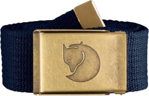 Fjallraven Canvas Brass Belt 4 cm Unisex Kledingriem Dark Navy