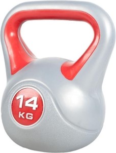 Gorilla Sports Kettlebell Grijs|Rood 14 KG