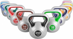 Gorilla Sports Kettlebell Grijs Set 2 KG tot 20 KG | Totaal 113 KG