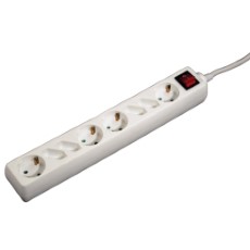 Hama 8 way Power Strip With Switch 1.4 M White