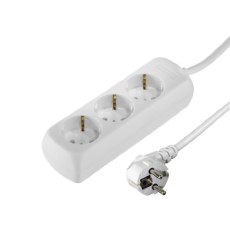 Hama 3 Way Power Strip With Child Safety Feature 5 M White