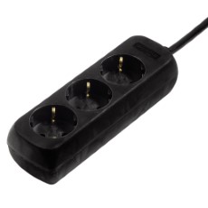 Hama 3 Way Power Strip With Child Safety Feature 5 M Black