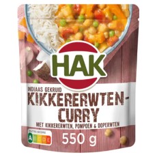 Hak Kikkererwten Indiaas Gekruid Curry Zak 550g