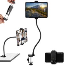 Mojogear Premium flexibele telefoon en tablethouder met tafelklem Metaal