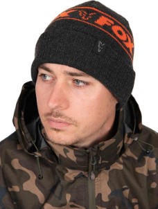 Fox Muts Collection Beanie Black Line Black|Orange