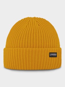 Poederbaas Muts Royal Rib Beanie Geel