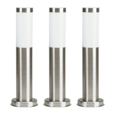 Nostalux Lech 3 set van 3 stuks RVS Tuinlamp
