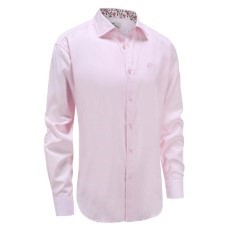 Ollies Fashion Overhemd heren roze poplin 37|38