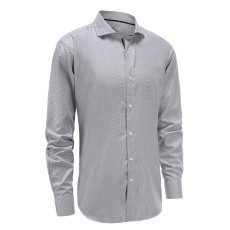 Ollies Fashion Bamboe overhemd heren grijs wit 39|40