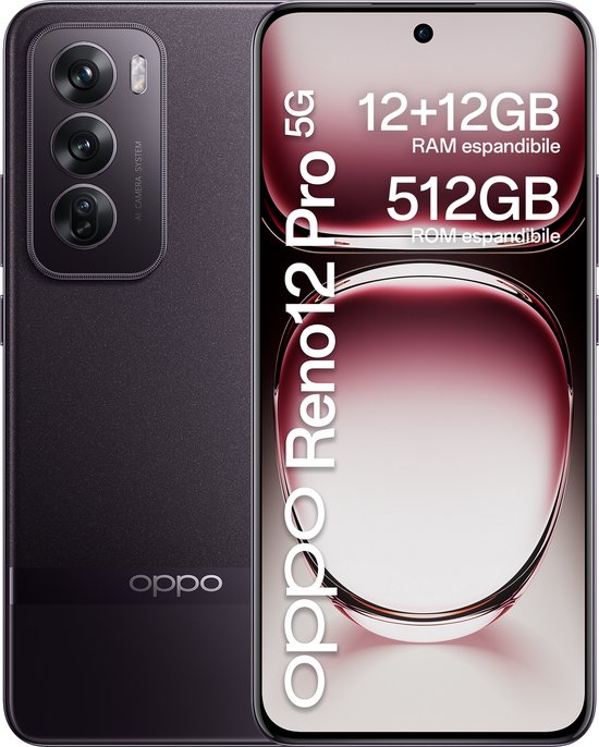 OPPO Reno12 Pro 5G 12 GB RAM 512 GB Zwart