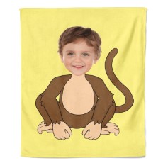 Cartoon Fleecedeken Monkey