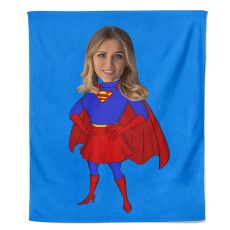 Cartoon Fleecedeken Super Woman