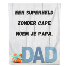 Fleecedeken Vaderdag Superheld