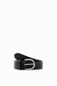 Desigual Riem Leer met Geometrische Vormen Zwart Size 85