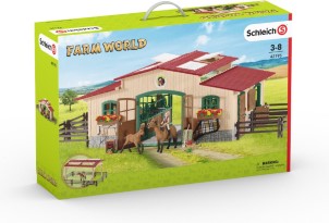 Schleich Paardenstal met paarden 42195 Paard Speelfigurenset Farm World 83 x 26 x 39 cm