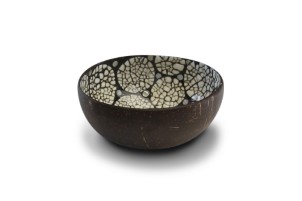 Sizland Dezign schaaltjes voor snacks kom bowls and dishes schaaltjes Bowl Black Eggshell kokosnoot schaaltje