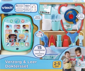 VTech Verzorg en Leer Doktersset Educatief Speelgoed Inclusief 15 accessoires met Gezongen Liedjes 2 tot 5 Jaar