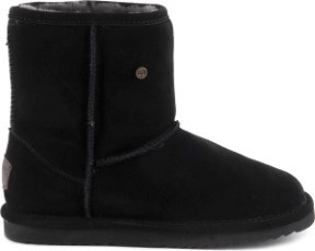 Warmbat Kangaroo Women Suede Zwarte Sloffen Maat 39