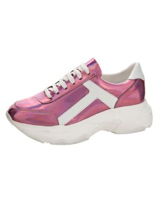 WENZ Sneaker in opvallende metallic look WENZ Zilverkleur|Wit Maat 37