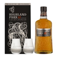 Highland Park 12 Years plus 2 glazen Whisky Single Malt 70cl