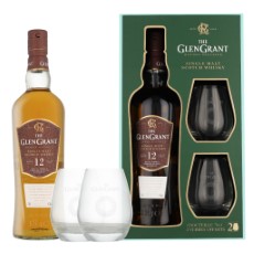 Glen Grant 12 Years plus 2 glazen Whisky Single Malt 70cl